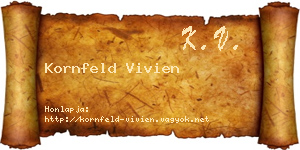 Kornfeld Vivien névjegykártya